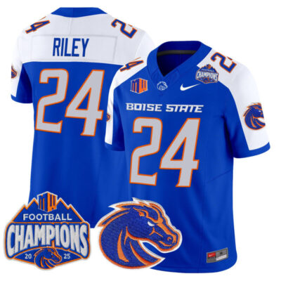 Boise State Broncos 2025 Mountain West Football Champions Vapor Limited Jersey - Royal Alternate / Dylan Riley