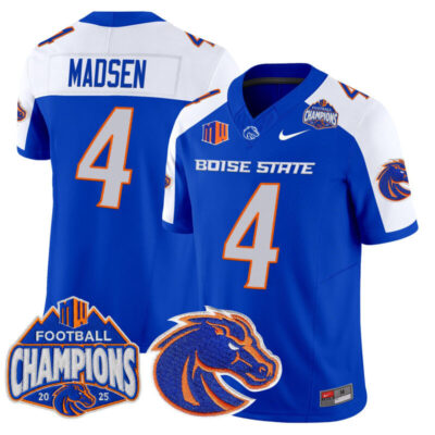 Boise State Broncos 2025 Mountain West Football Champions Vapor Limited Jersey - Royal Alternate / Maddux Madsen