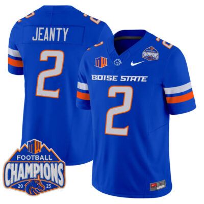 Boise State Broncos 2025 Mountain West Football Champions Vapor Limited Jersey - Royal / Ashton Jeanty