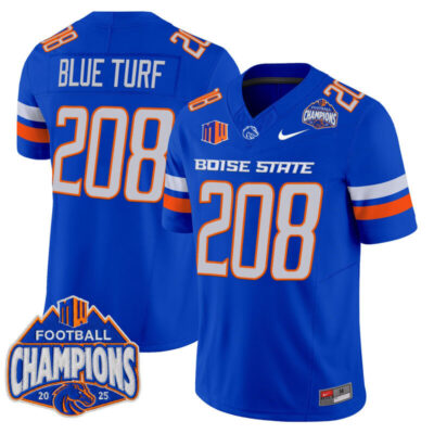 Boise State Broncos 2025 Mountain West Football Champions Vapor Limited Jersey - Royal / Blue Turf 208