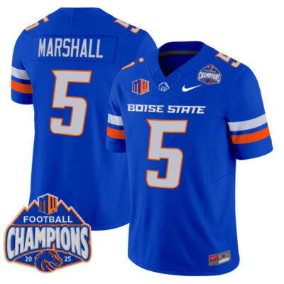 Boise State Broncos 2025 Mountain West Football Champions Vapor Limited Jersey - Royal / Chris Marshall