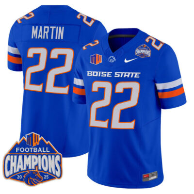 Boise State Broncos 2025 Mountain West Football Champions Vapor Limited Jersey - Royal / Doug Martin