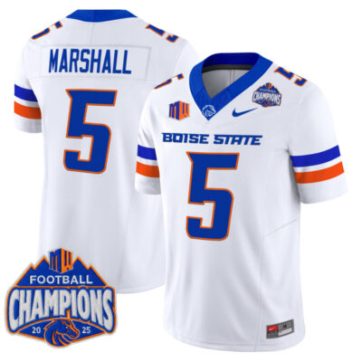 Boise State Broncos 2025 Mountain West Football Champions Vapor Limited Jersey - White / Chris Marshall