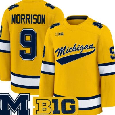 Brendan Morrison Jersey 9 Michigan Wolverines Hockey 2025-26 Premium Vapor Patch All Stitched