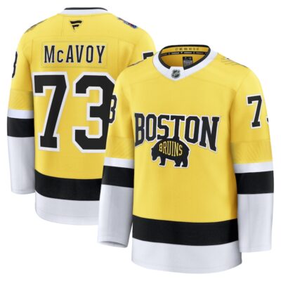 Charlie McAvoy Boston Bruins 2026 NHL Stadium Series Premium Jersey - Gold