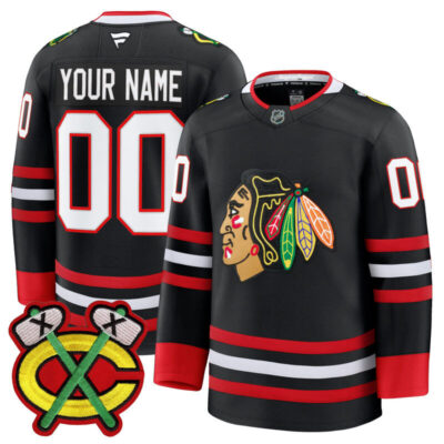 Chicago Blackhawks 2025/26 Premium Custom Jersey - Black