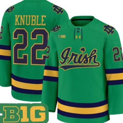 Cole Knuble Jersey 22 Notre Dame Fighting Irish Hockey 2025-2026 Premium Vapor Patch All Stitched