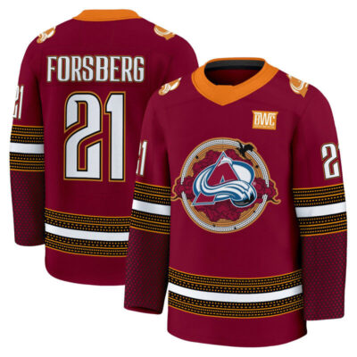 Colorado Avalanche 'Wingleader Edition' Premium Jersey - Stitched - Peter Forsberg