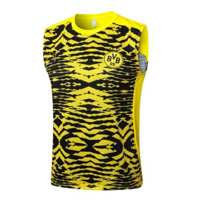 Alternative view of Dortmund 2024 2025 Yellow Black Short Jersey Tank Top Soccer Training Suit