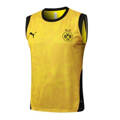 Alternative view of Dortmund 2025 2026 Yellow Black Short Jersey Tank Top Soccer Training Suit