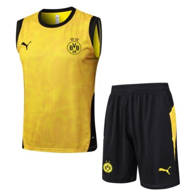 Dortmund 2025 2026 Yellow Black Short Jersey Tank Top Soccer Training Suit