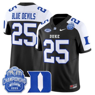 Duke Blue Devils 2025 ACC Championship Vapor Limited Jersey - Black Alternate / #25 Blue Devils