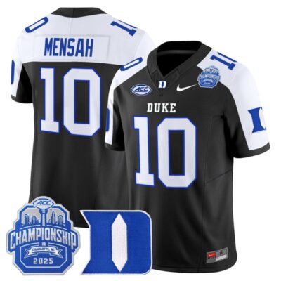 Duke Blue Devils 2025 ACC Championship Vapor Limited Jersey - Black Alternate / Darian Mensah