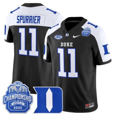 Duke Blue Devils 2025 ACC Championship Vapor Limited Jersey - Black Alternate / Steve Spurrier
