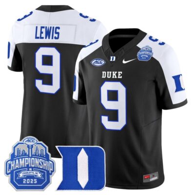 Duke Blue Devils 2025 ACC Championship Vapor Limited Jersey - Black Alternate / Thad Lewis