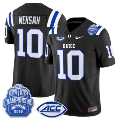 Duke Blue Devils 2025 ACC Championship Vapor Limited Jersey - Black / Darian Mensah