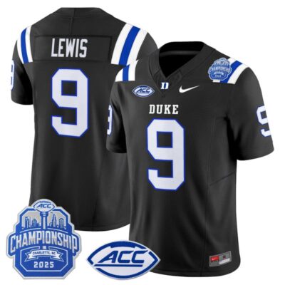Duke Blue Devils 2025 ACC Championship Vapor Limited Jersey - Black / Thad Lewis