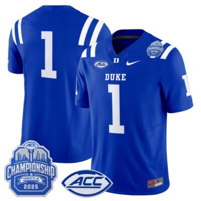 Duke Blue Devils 2025 ACC Championship Vapor Limited Jersey - Royal / #1 Team