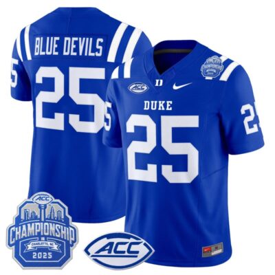 Duke Blue Devils 2025 ACC Championship Vapor Limited Jersey - Royal / #25 Blue Devils