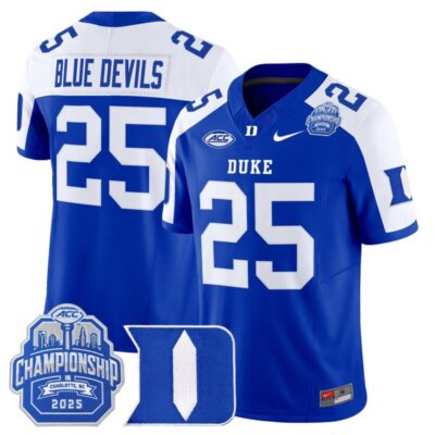 Duke Blue Devils 2025 ACC Championship Vapor Limited Jersey - Royal Alternate / #25 Blue Devils