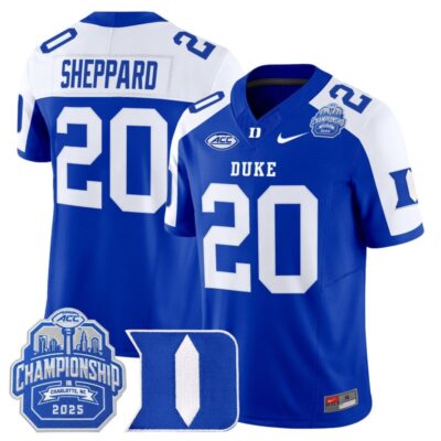 Duke Blue Devils 2025 ACC Championship Vapor Limited Jersey - Royal Alternate / Nate Sheppard