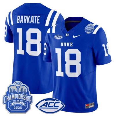 Duke Blue Devils 2025 ACC Championship Vapor Limited Jersey - Royal / Cooper Barkate