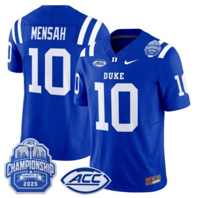 Duke Blue Devils 2025 ACC Championship Vapor Limited Jersey - Royal / Darian Mensah