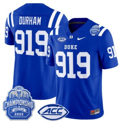Duke Blue Devils 2025 ACC Championship Vapor Limited Jersey - Royal / Durham 919