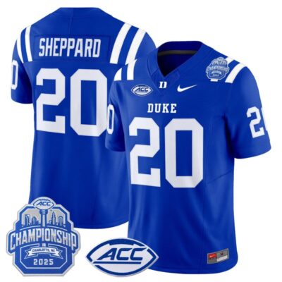 Duke Blue Devils 2025 ACC Championship Vapor Limited Jersey - Royal / Nate Sheppard