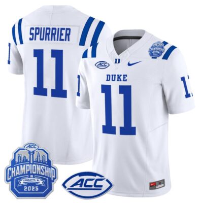 Duke Blue Devils 2025 ACC Championship Vapor Limited Jersey - White / Steve Spurrier