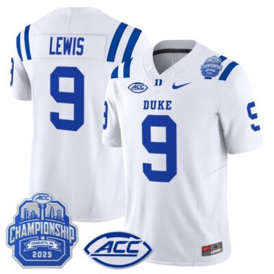 Duke Blue Devils 2025 ACC Championship Vapor Limited Jersey - White / Thad Lewis