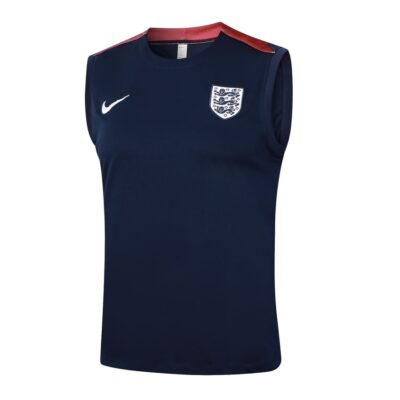 Alternative view of England 2024 2025 Dark Blue Short Jersey Tank Top Soccer Training Suit