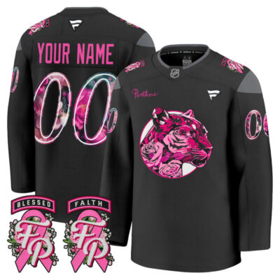 Florida Panthers 'Pink in the Rink' Premium Custom Jersey - Black