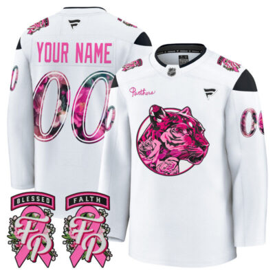 Florida Panthers 'Pink in the Rink' Premium Custom Jersey - White