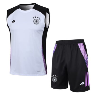 Germany 2024 2025 White Short Jersey Tank Top Soccer Training Suit