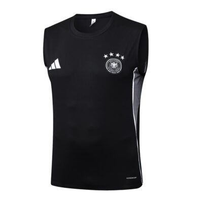Alternative view of Germany 2025 2026 Black White Short Jersey Tank Top Soccer Training Suit