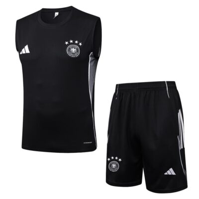 Germany 2025 2026 Black White Short Jersey Tank Top Soccer Training Suit