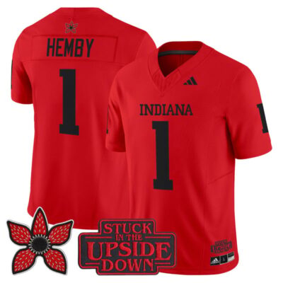 Indiana Hoosiers 'Stranger Things Edition' Vapor Limited Jersey  - Red / Roman Hemby