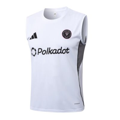 Alternative view of Inter Miami 2025 2026 White Black Short Jersey Tank Top Soccer Training Suit