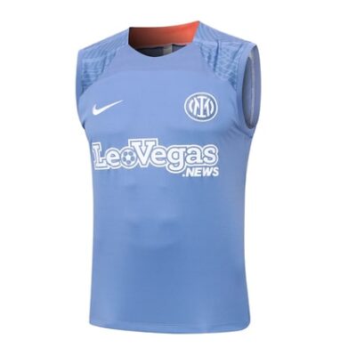 Alternative view of Inter Milan 2024 2025 Ocean Blue Short Jersey Tank Top Soccer Training Suit