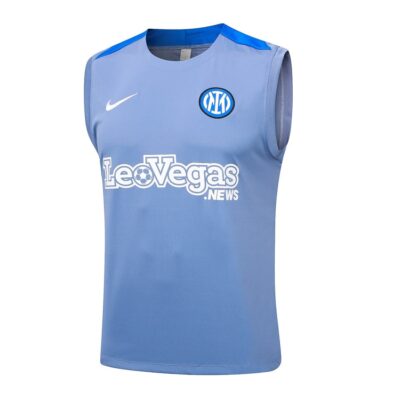 Alternative view of Inter Milan 2024 2025 Sky Blue Short Jersey Tank Top Soccer Training Suit
