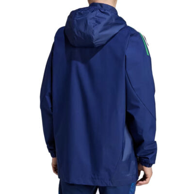 Italy Soccer Training Rain Jacket 2024/25 Navy Blue - Image 4