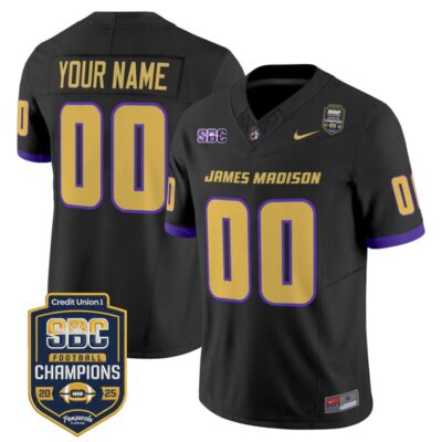 James Madison Dukes 2025 SBC Champions Vapor Limited Custom Jersey - Black