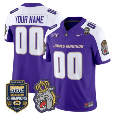 James Madison Dukes 2025 SBC Champions Vapor Limited Custom Jersey - Purple Alternate