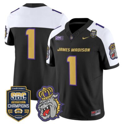 James Madison Dukes 2025 SBC Champions Vapor Limited Jersey - Black Alternate / #1 Team