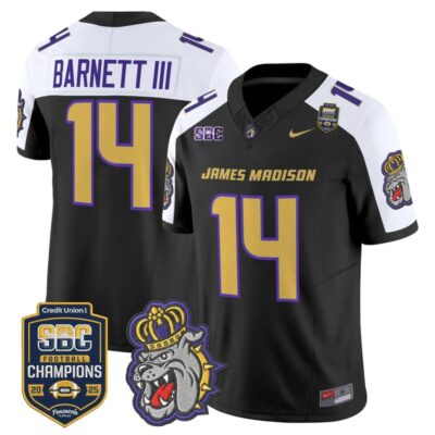 James Madison Dukes 2025 SBC Champions Vapor Limited Jersey - Black Alternate / Alonza Barnett III