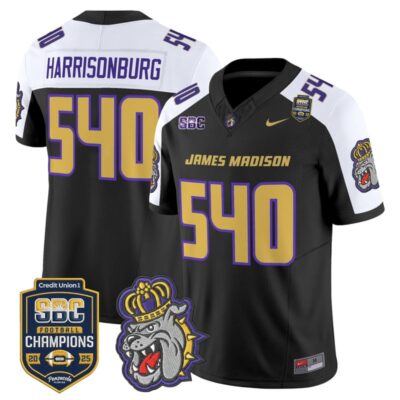 James Madison Dukes 2025 SBC Champions Vapor Limited Jersey - Black Alternate / Harrisonburg 540