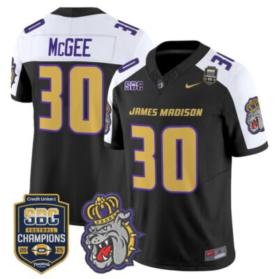 James Madison Dukes 2025 SBC Champions Vapor Limited Jersey - Black Alternate / Scotty McGee