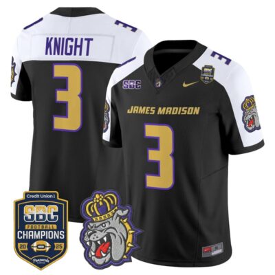 James Madison Dukes 2025 SBC Champions Vapor Limited Jersey - Black Alternate / Wayne Knight