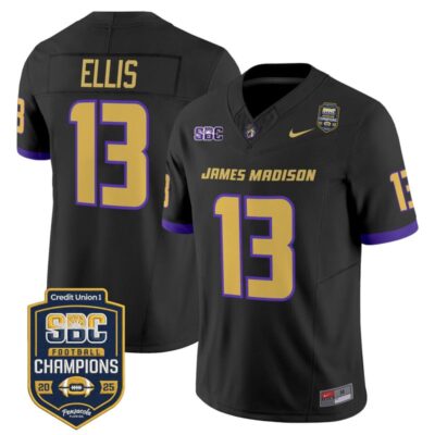 James Madison Dukes 2025 SBC Champions Vapor Limited Jersey - Black / Landon Ellis